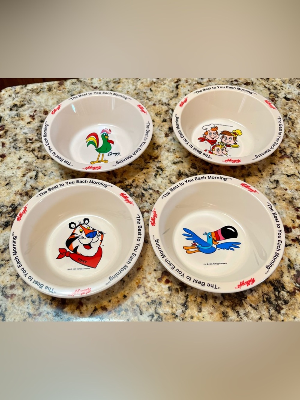 Vintage Kellogg’s Cereal Bowls - set of 4